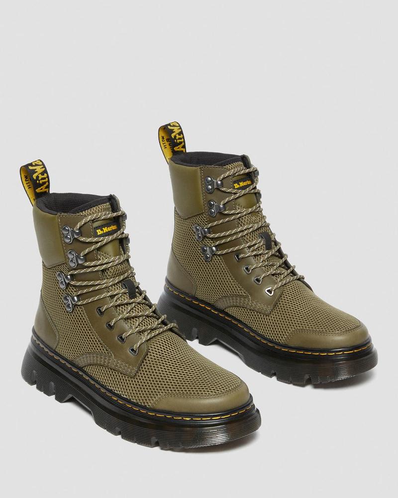 Olive / Skin Men's Dr Martens Tarik Toe Guard Utility Ankle Boots | CA 449YXF